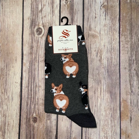 SockSmith Corgi Love Butt Crew Socks - Picture 3 of 4